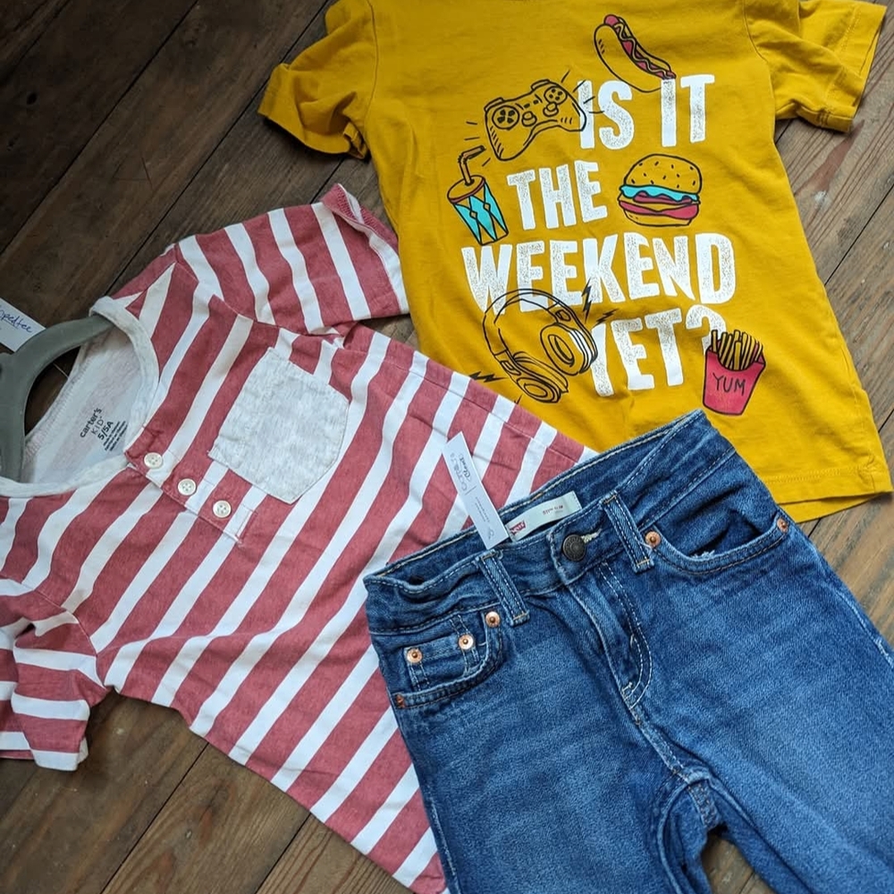 Carter's Yellow and Red Short Sleeve Tees